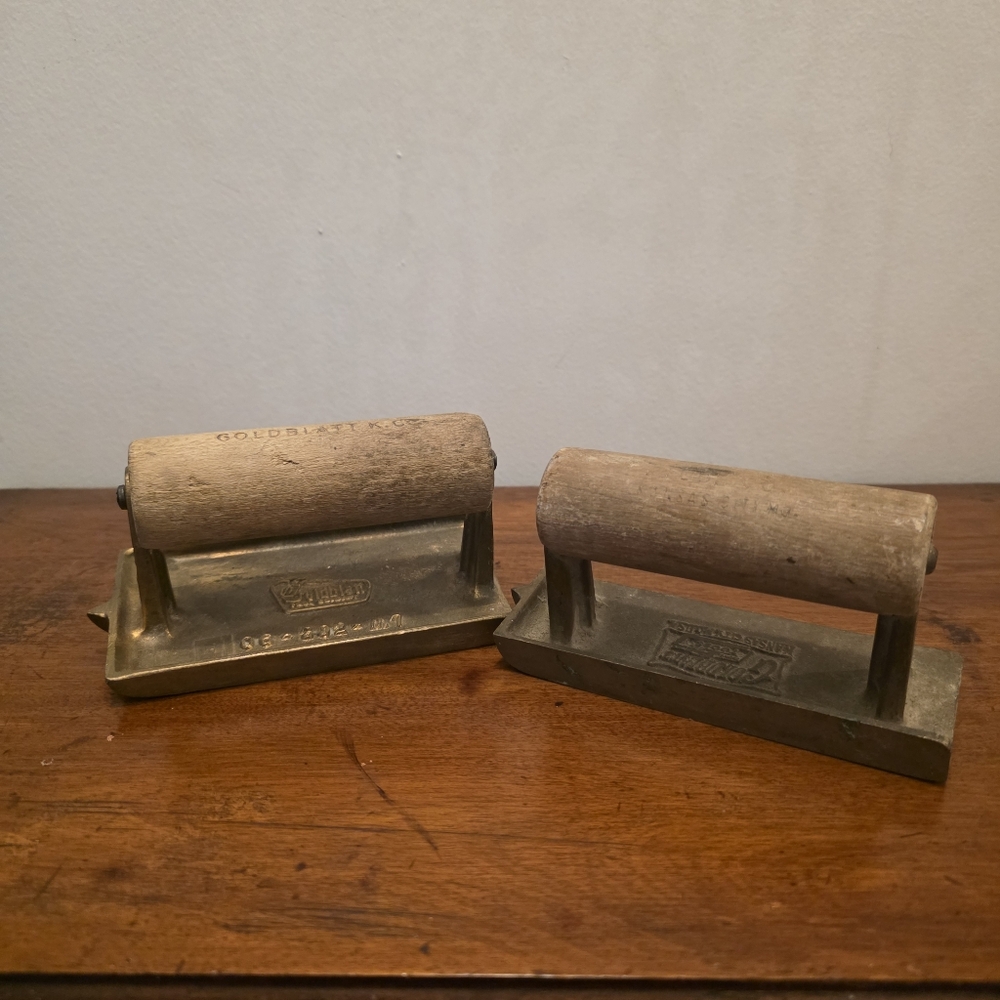 Vintage Goldblatt 06-302-M7 Bronze Brass Concrete Masonry Edger Tool set